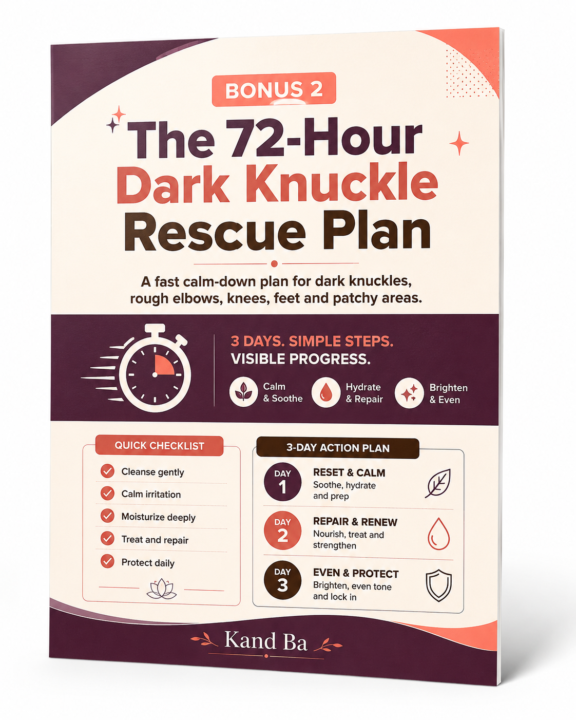 Bonus 2 mockup: The 72-Hour Dark Knuckle Rescue Plan